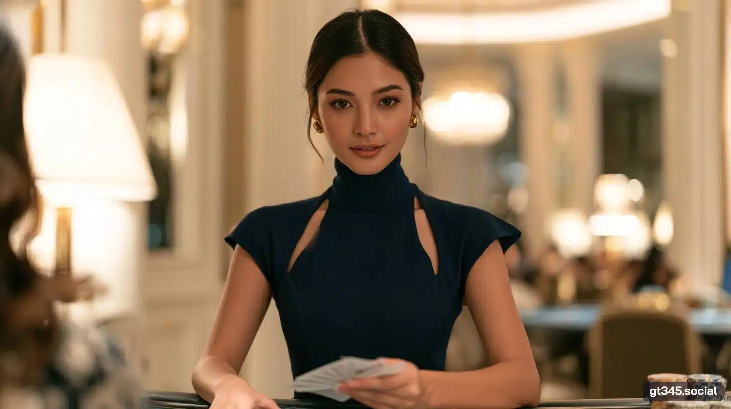 ดีลเลอร์สาวไทยชุดกรมท่าแจกไพ่บาคาร่า